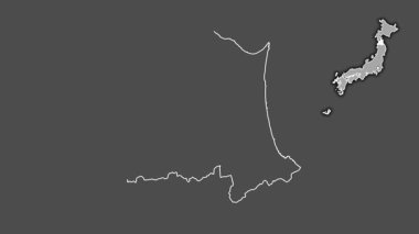 Aomori, Japonya, dışlanmış ve izole edilmiş. Gri Tonlama