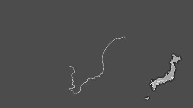 Chiba, Japonya, dışlanmış ve izole edilmiş. Gri Tonlama