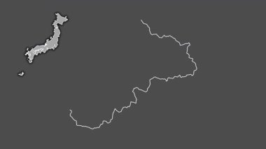 Fukui, Japonya, dışlanmış ve izole edilmiş. Gri Tonlama