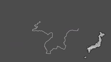 Fukuoka, Japonya, dışlanmış ve izole edilmiş. Gri Tonlama