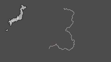 Gifu, Japonya, dışlanmış ve izole edilmiş. Gri Tonlama