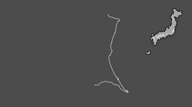 Ibaraki, Japonya, dışlanmış ve izole edilmiş. Gri Tonlama