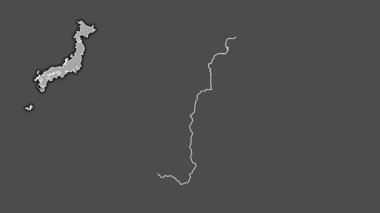 Ishikawa, Japonya, dışlanmış ve izole edilmiş. Gri Tonlama