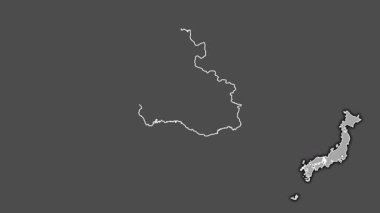 Hyogo, Japonya, dışlanmış ve izole edilmiş. Gri Tonlama