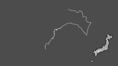 Kochi, Japonya, dışlanmış ve izole edilmiş. Gri Tonlama