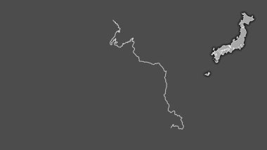 Kyoto, Japonya, dışlanmış ve izole edilmiş. Gri Tonlama