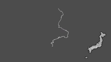 Mie, Japonya, dışlanmış ve izole edilmiş. Gri Tonlama