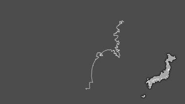 Miyagi, Japonya, dışlanmış ve izole edilmiş. Gri Tonlama