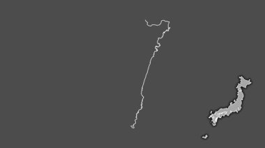 Miyazaki, Japonya, dışlanmış ve izole edilmiş. Gri Tonlama