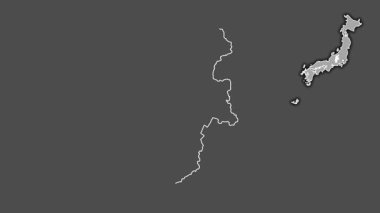 Nagano, Japonya, dışlanmış ve izole edilmiş. Gri Tonlama