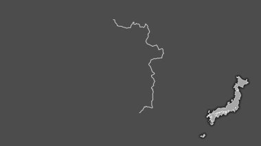 Nara, Japonya, dışlanmış ve izole edilmiş. Gri Tonlama