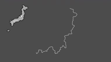 Niigata, Japonya, dışlanmış ve izole edilmiş. Gri Tonlama