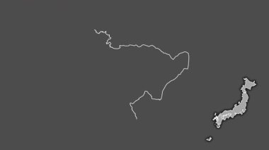 Saga, Japonya, dışlanmış ve izole edilmiş. Gri Tonlama