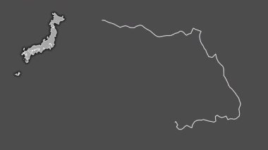 Saitama, Japonya, boşaltılmış ve izole edilmiş. Gri Tonlama