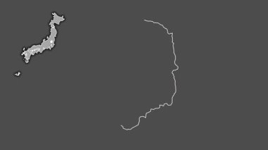 Tochigi, Japonya, dışlanmış ve izole edilmiş. Gri Tonlama