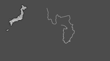 Shizuoka, Japonya, dışlanmış ve izole edilmiş. Gri Tonlama