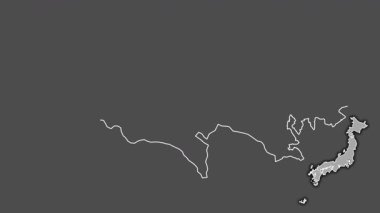 Tokyo, Japonya, dışlanmış ve izole edilmiş. Gri Tonlama