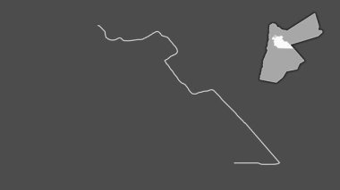 Amman, Jordan, dışlanmış ve izole edilmiş. Gri Tonlama
