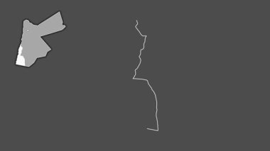 Akabe, Ürdün, dışlanmış ve izole edilmiş. Gri Tonlama