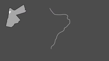 Balqa, Ürdün, çıkarıldı ve izole edildi. Gri Tonlama