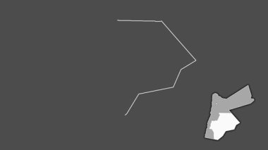 Ma 'an, Jordan, dışlanmış ve izole edilmiş. Gri Tonlama