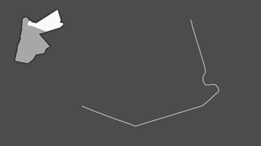 Mafraq, Jordan, dışlanmış ve izole edilmiş. Gri Tonlama