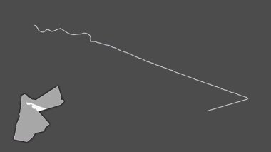 Zerka, Ürdün, çıkarıldı ve izole edildi. Gri Tonlama