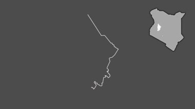 Baringo, Kenya, soyutlanmış ve soyutlanmış. Gri Tonlama