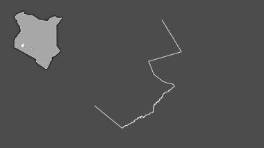 Bomet, Kenya, soyutlanmış ve soyutlanmış. Gri Tonlama