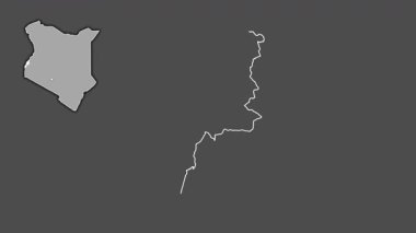 Busia, Kenya, soyutlanmış ve soyutlanmış. Gri Tonlama