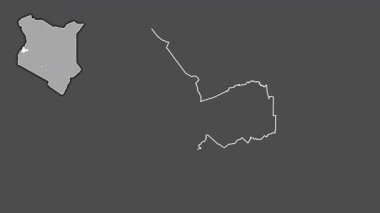 Bungoma, Kenya, soyutlanmış ve soyutlanmış. Gri Tonlama