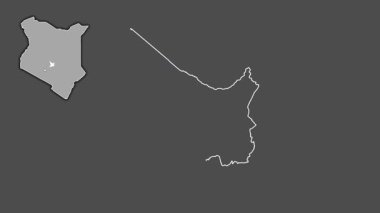 Embu, Kenya, soyutlanmış ve soyutlanmış. Gri Tonlama