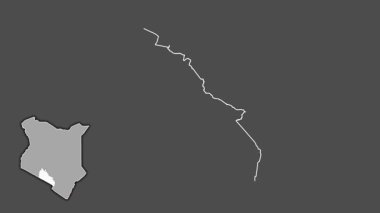 Kajiado, Kenya, soyutlanmış ve soyutlanmış. Gri Tonlama