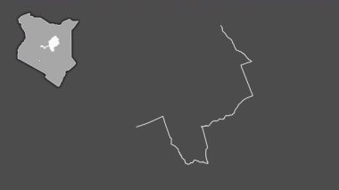 Isiolo, Kenya, soyutlanmış ve soyutlanmış. Gri Tonlama