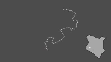 Kericho, Kenya, soyutlanmış ve soyutlanmış. Gri Tonlama