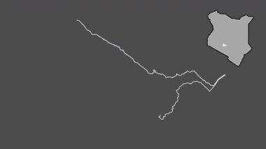 Kiambu, Kenya, soyutlanmış ve soyutlanmış. Gri Tonlama