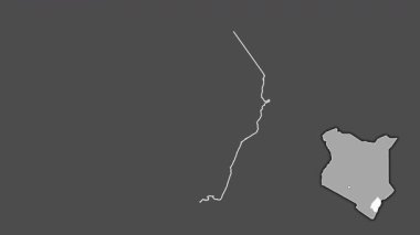 Kilifi, Kenya, soyutlanmış ve soyutlanmış. Gri Tonlama