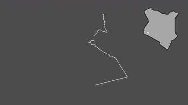 Kisii, Kenya, soyutlanmış ve soyutlanmış. Gri Tonlama