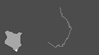 Kwale, Kenya, soyutlanmış ve soyutlanmış. Gri Tonlama