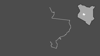 Laikipia, Kenya, soyutlanmış ve soyutlanmış. Gri Tonlama