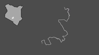 Machakos, Kenya, soyutlanmış ve soyutlanmış. Gri Tonlama