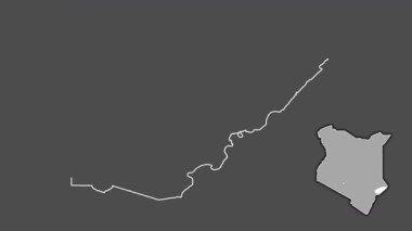 Lamu, Kenya, soyutlanmış ve soyutlanmış. Gri Tonlama