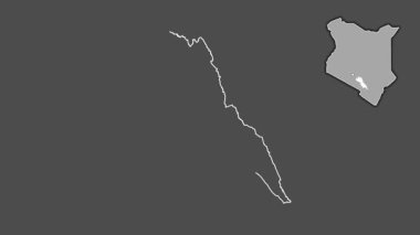 Makueni, Kenya, soyutlanmış ve soyutlanmış. Gri Tonlama