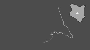 Meru, Kenya, soyutlanmış ve soyutlanmış. Gri Tonlama