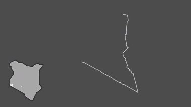 Migori, Kenya, soyutlanmış ve soyutlanmış. Gri Tonlama