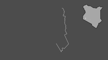 Nyamira, Kenya, soyutlanmış ve soyutlanmış. Gri Tonlama