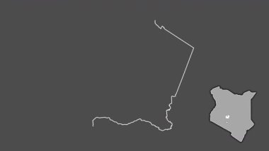 Nyeri, Kenya, çıkarıldı ve izole edildi. Gri Tonlama