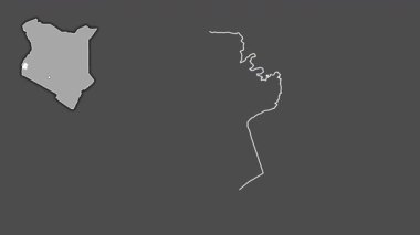 Siaya, Kenya, çıkarıldı ve izole edildi. Gri Tonlama