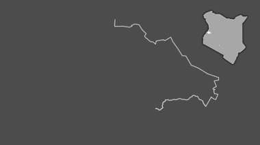 Trans Nzoia, Kenya, çıkarıldı ve izole edildi. Gri Tonlama