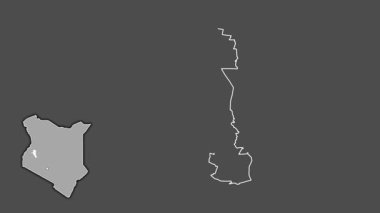 Uasin Gishu, Kenya, çıkarıldı ve izole edildi. Gri Tonlama